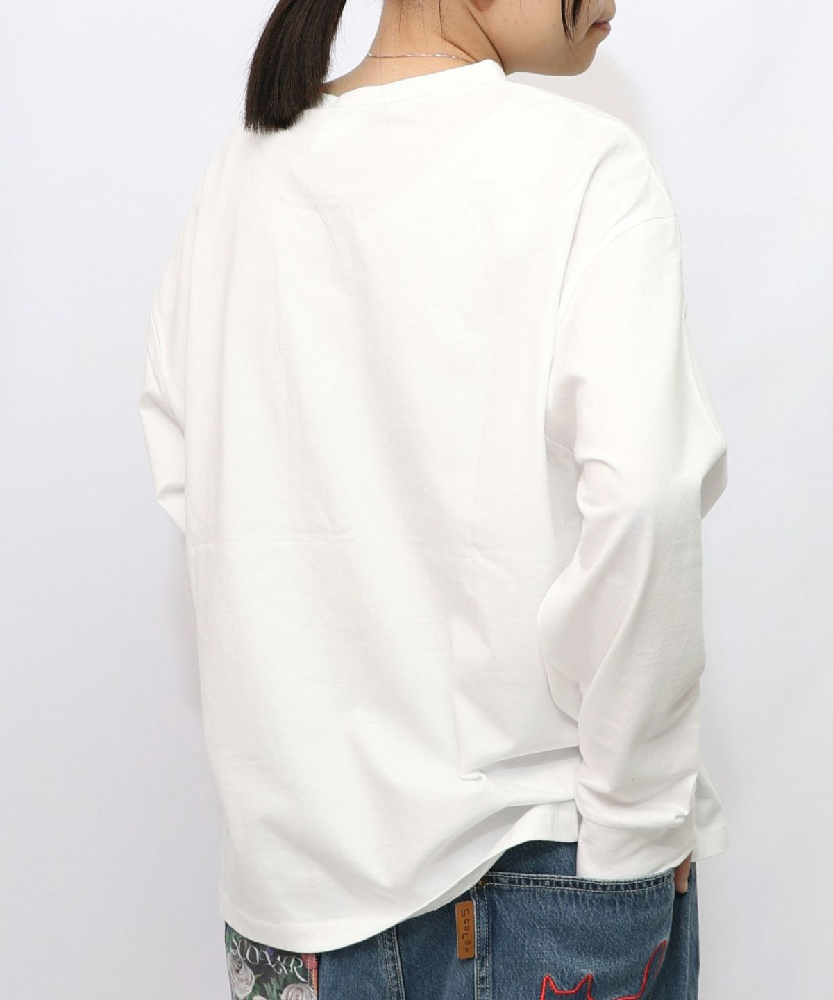 ぷりけつキノコ柄スカーフ付ロンTシャツ-15