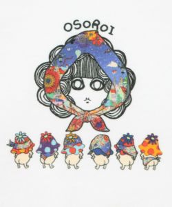 ぷりけつキノコ柄スカーフ付ロンTシャツ-16