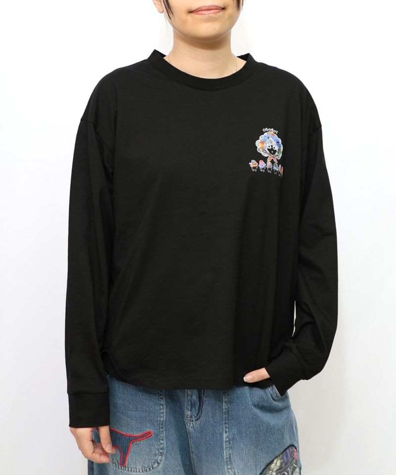 ぷりけつキノコ柄スカーフ付ロンTシャツ-17