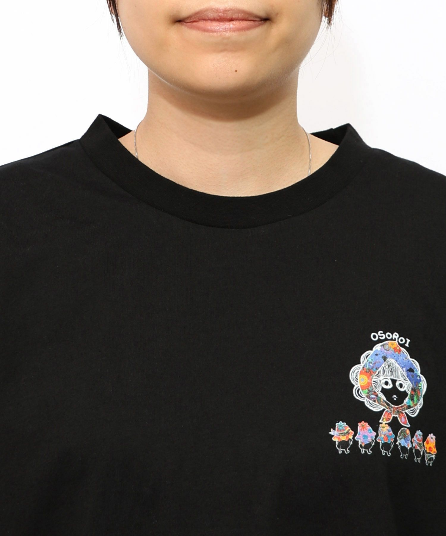 ぷりけつキノコ柄スカーフ付ロンTシャツ-21