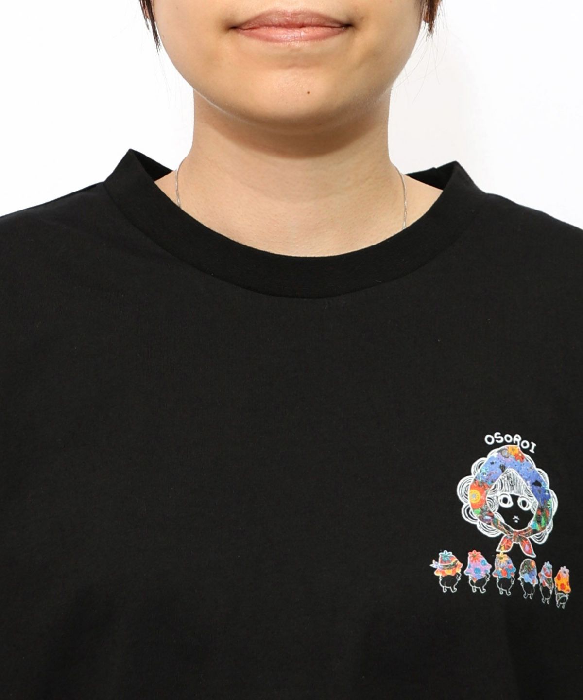 ぷりけつキノコ柄スカーフ付ロンTシャツ-21