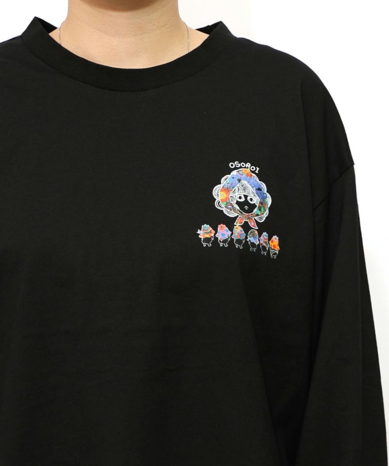 ぷりけつキノコ柄スカーフ付ロンTシャツ-23