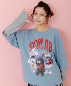 スカラー　scolar 152746：スカラーちゃんレース重ねプルオーバーの通販-ScoLar
