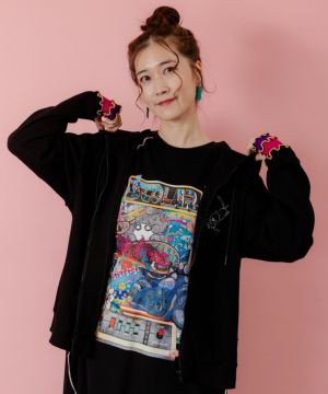スカラー　コート　タグ付き新品 桜雲龍モッズコート 絡繰魂 233073 和柄 和風 ミリタリー 竜