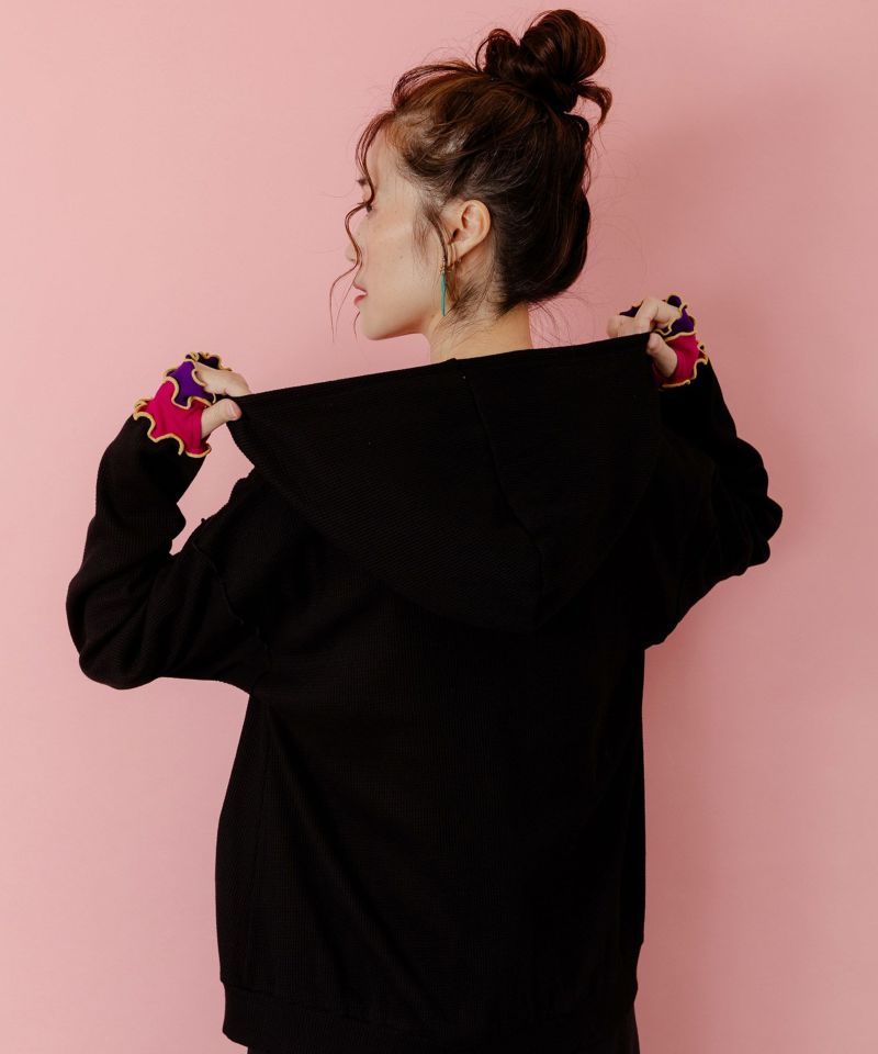 超希少✨ コムデギャルソン ベロアパーカー ドルマンスリーブ 変形 セーラー襟 153615：にゃんこスカラー 袖配色パーカーの通販-ScoLar