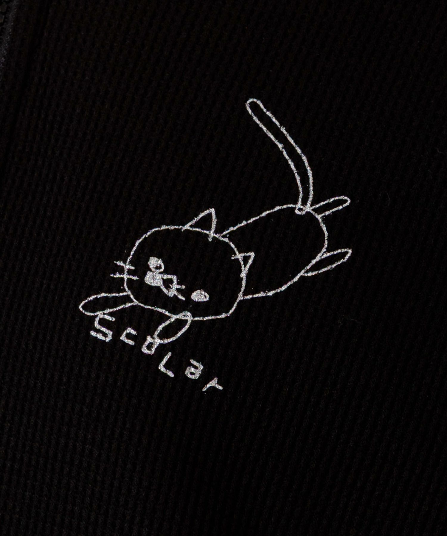 にゃんこスカラー 袖配色パーカー-7