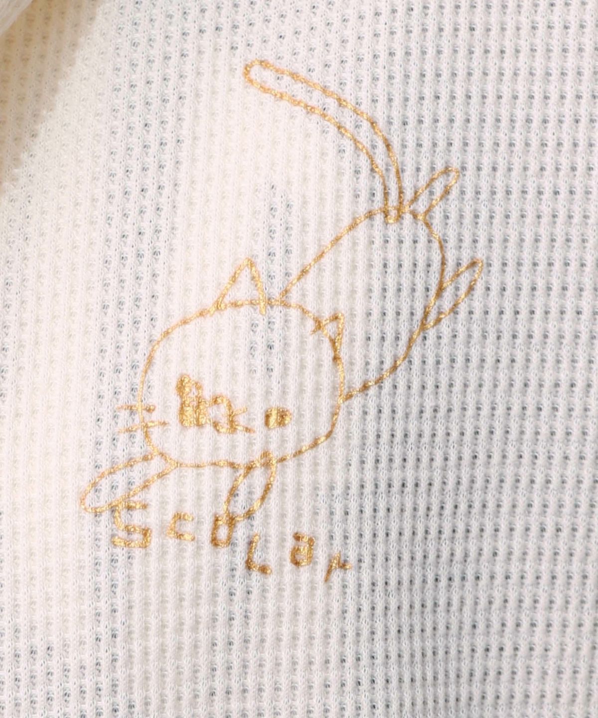 にゃんこスカラー 袖配色パーカー-13