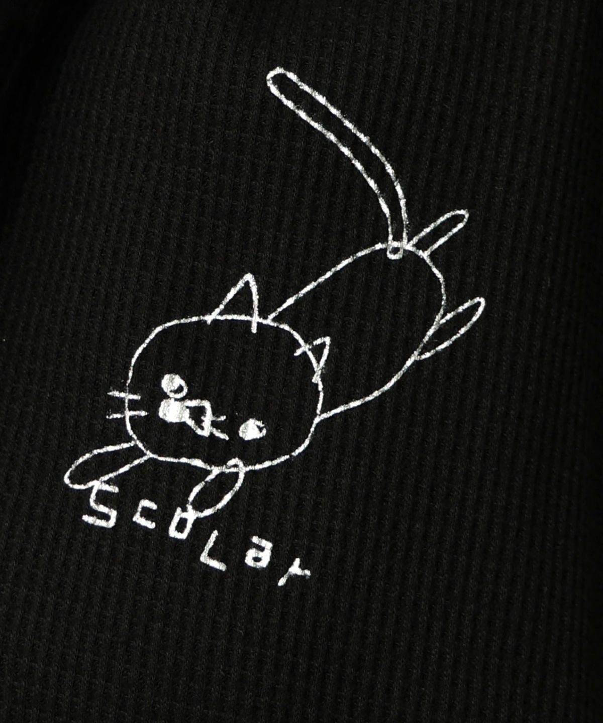 にゃんこスカラー 袖配色パーカー-21