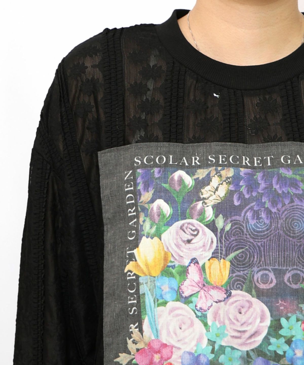 花アップリケレースプルオーバー-15