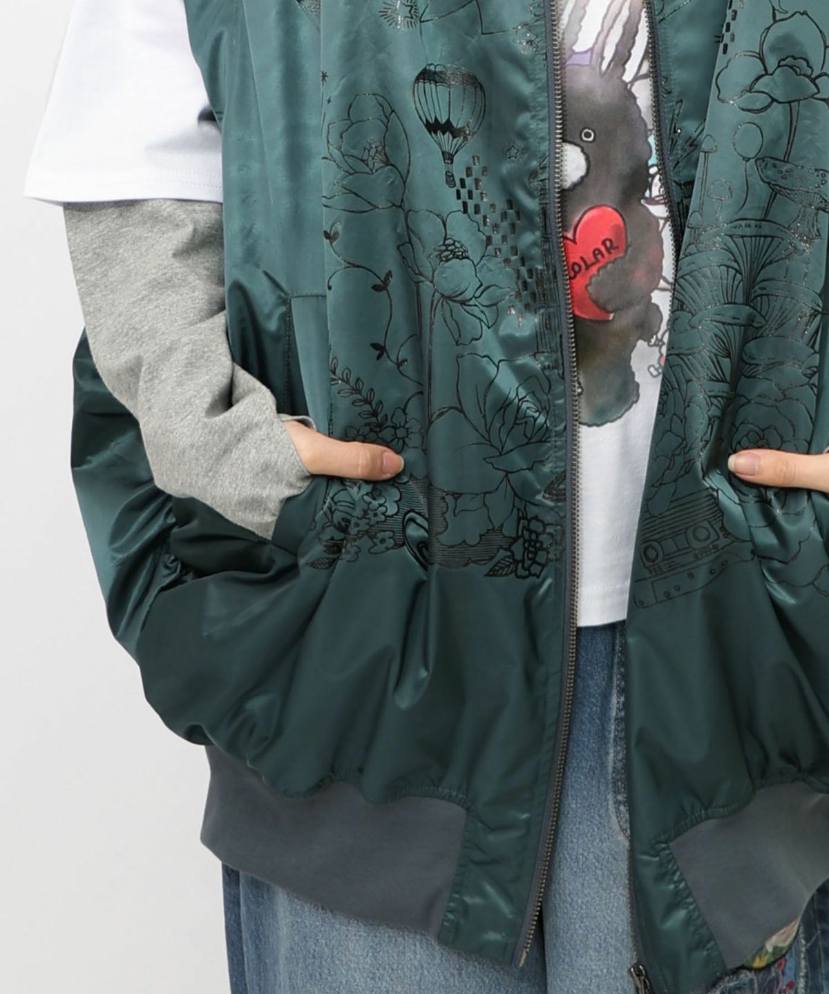 メルヘン柄ラメプリントベスト-24