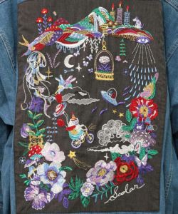 刺繍デニムアップリケ プレミアムブルゾン-12