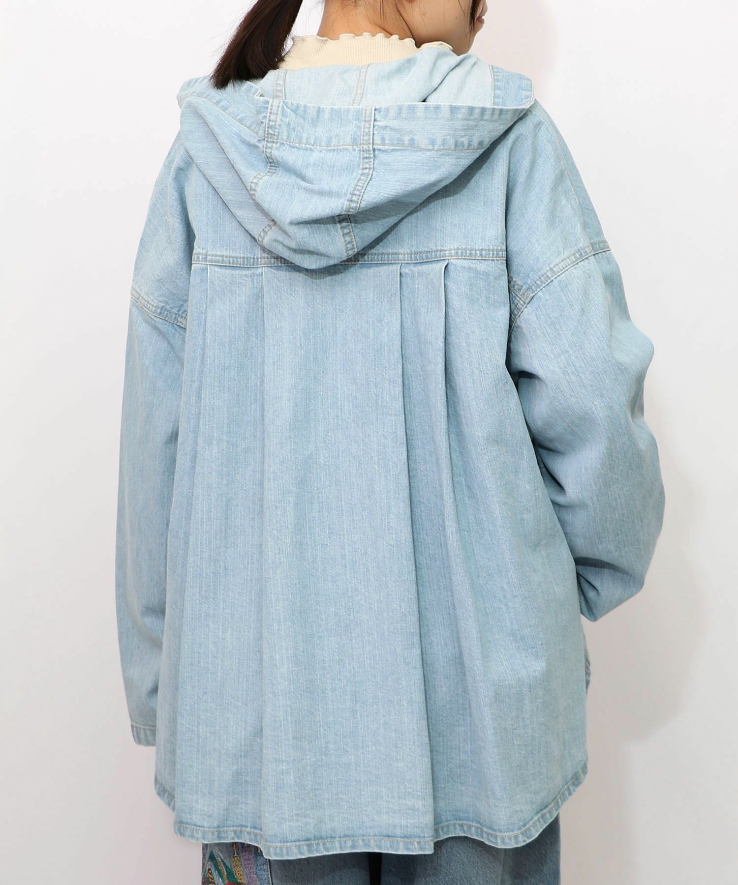 星座モチーフ刺繍 デニムブルゾン-9