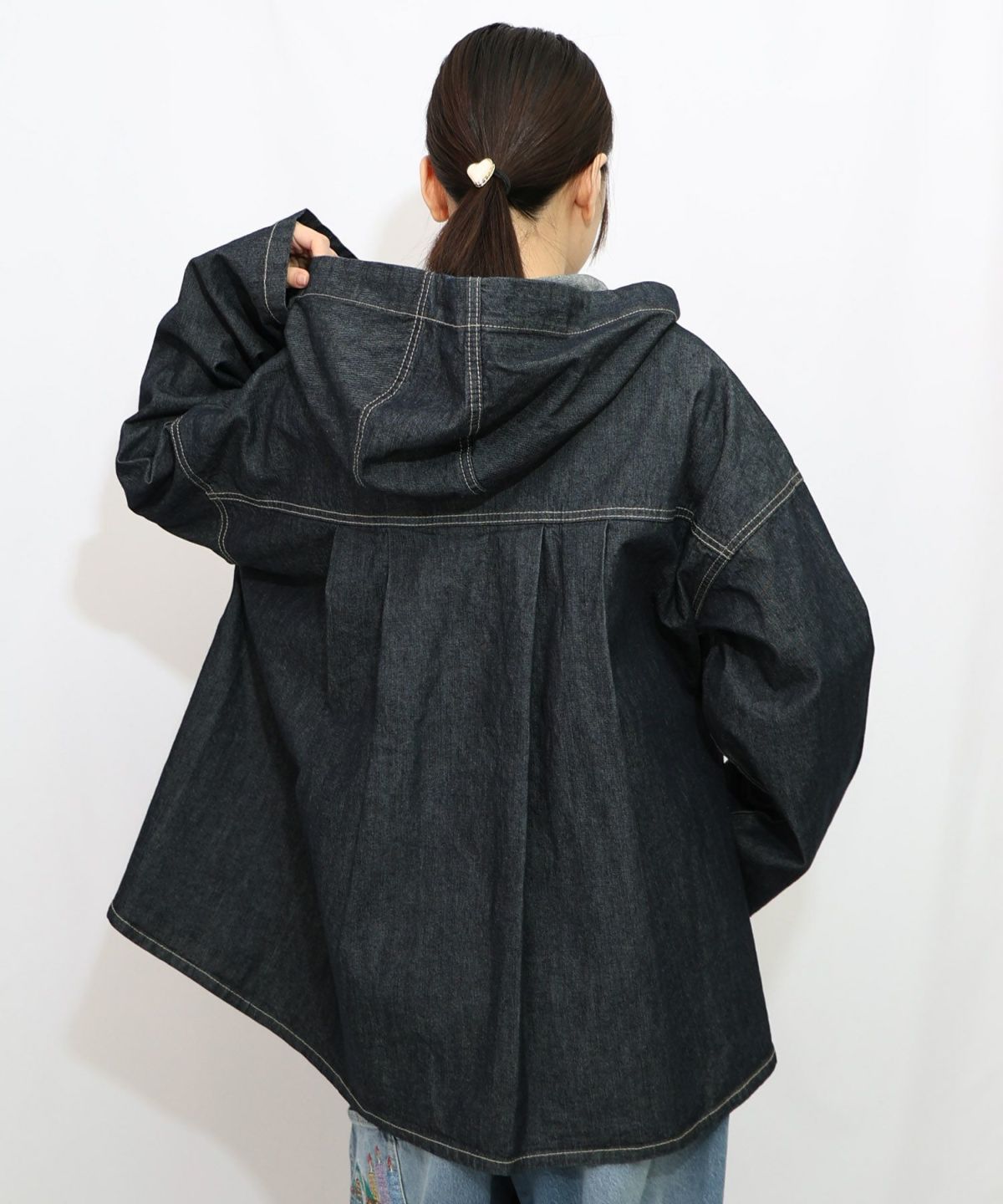 星座モチーフ刺繍 デニムブルゾン-13