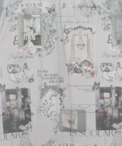 現在と過去イメージプリント チュール重ねワンピース-12