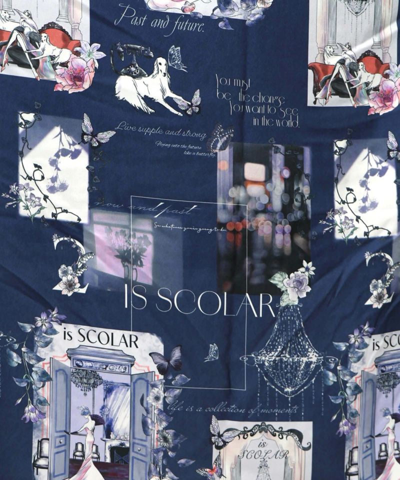 現在と過去 イメージプリントスカート-13