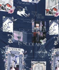 現在と過去 イメージプリントスカート-13