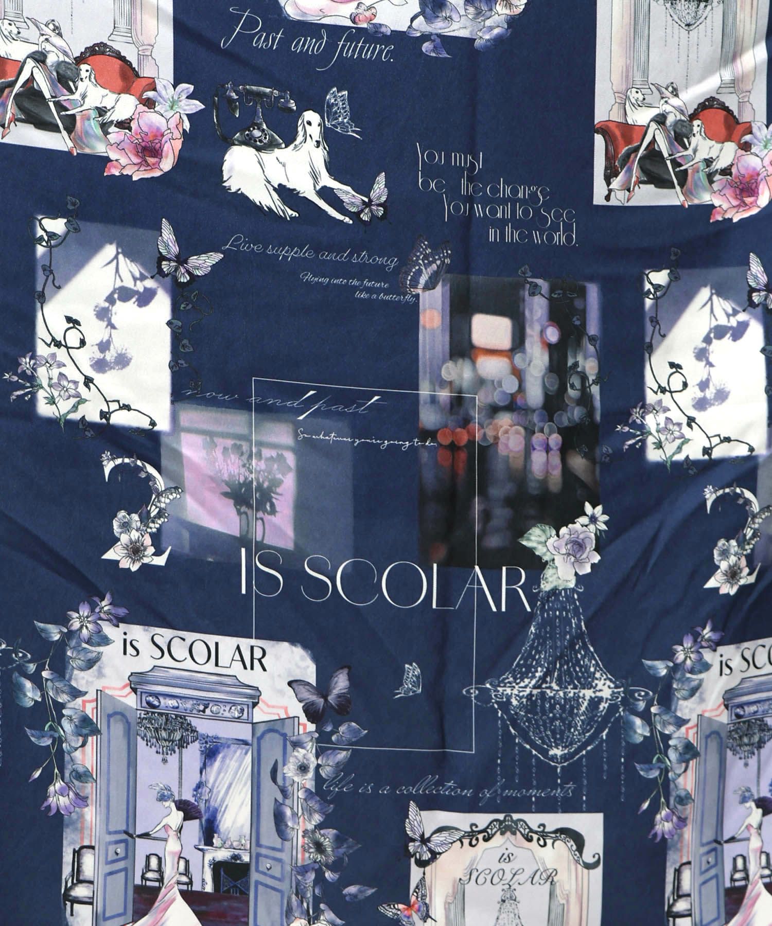 現在と過去 イメージプリントスカート-13