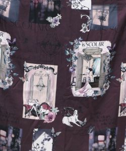 現在と過去 イメージプリントスカート-17