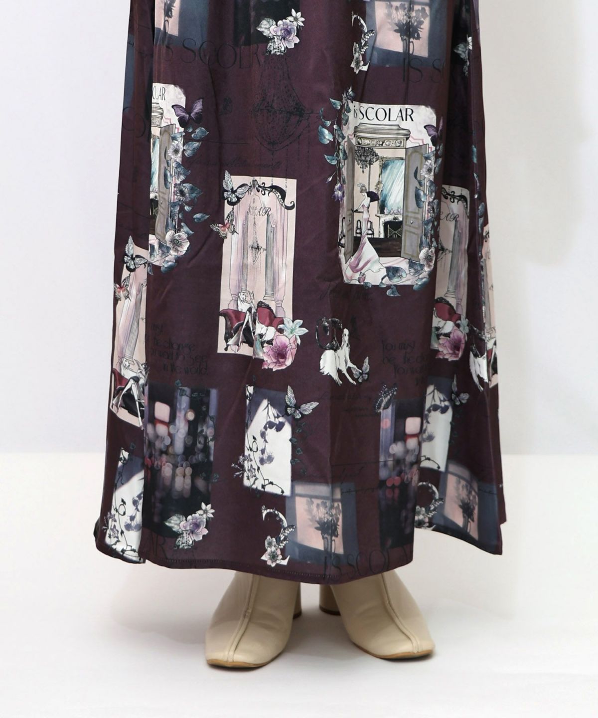 現在と過去 イメージプリントスカート-19