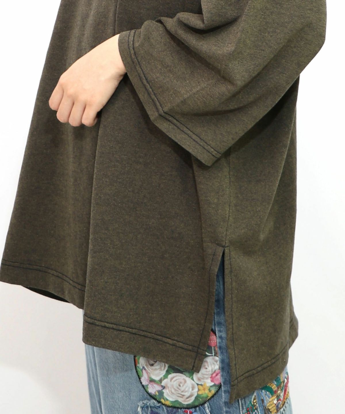 覇璃帝飯店ケミカル加工8分袖Tシャツ-24