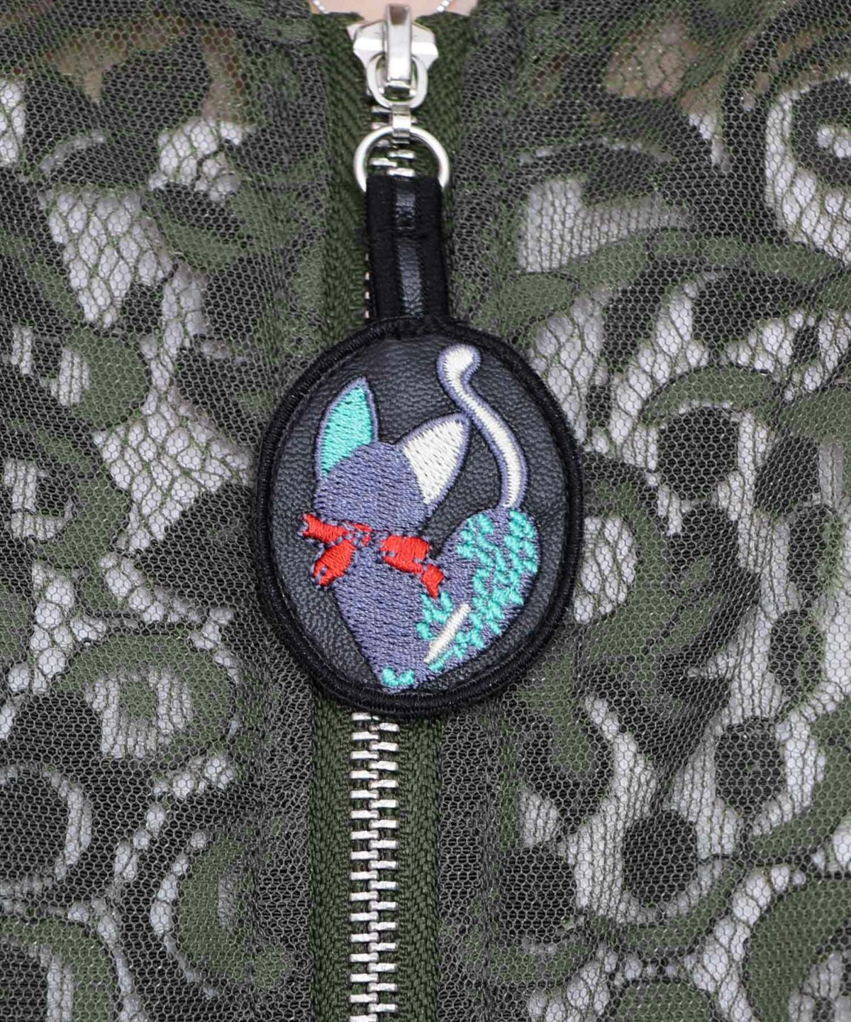 ネコチャームチュール重ねレースブルゾン-15