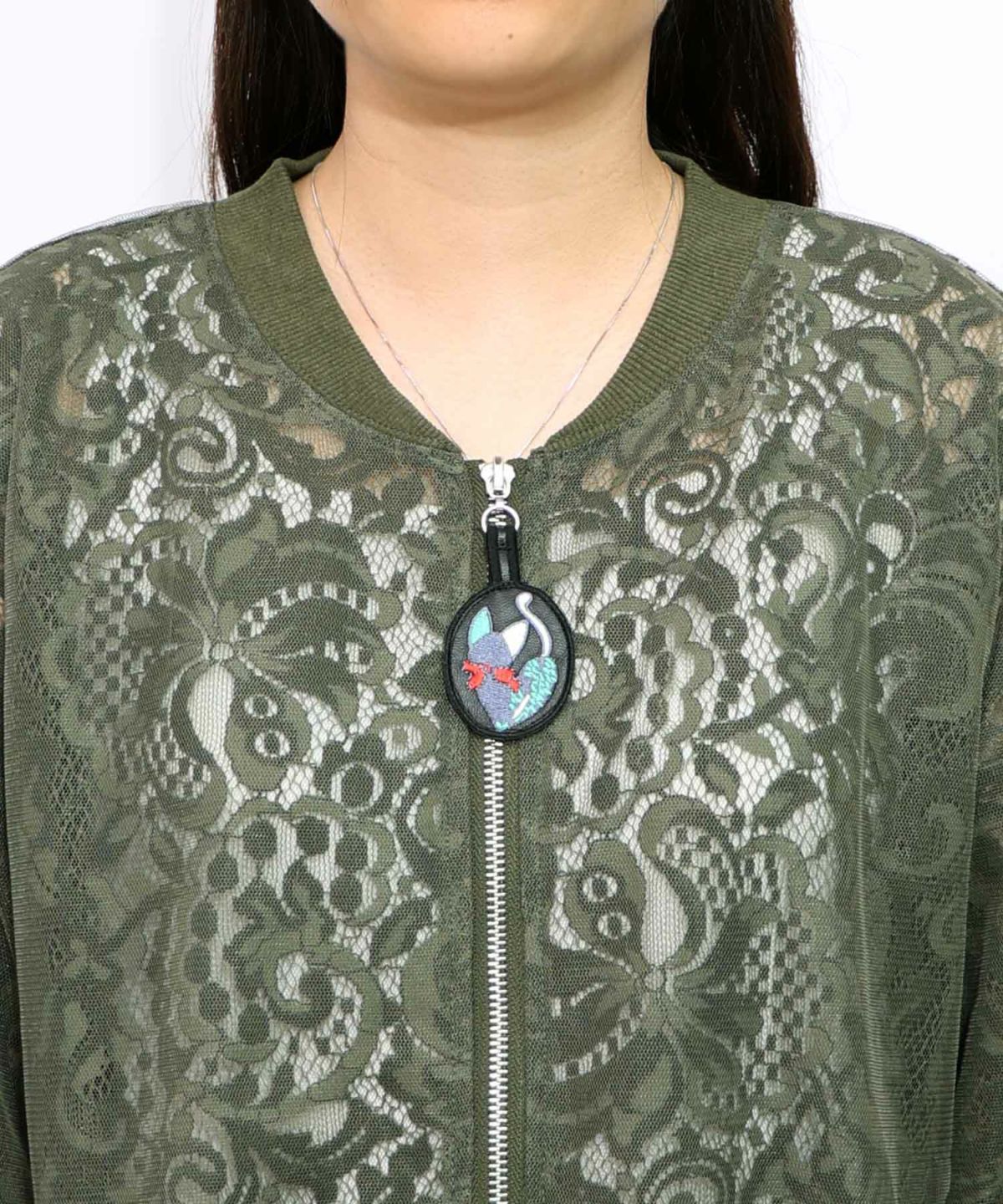 ネコチャームチュール重ねレースブルゾン-16