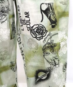 バイオ加工レースプリントパンツ-11