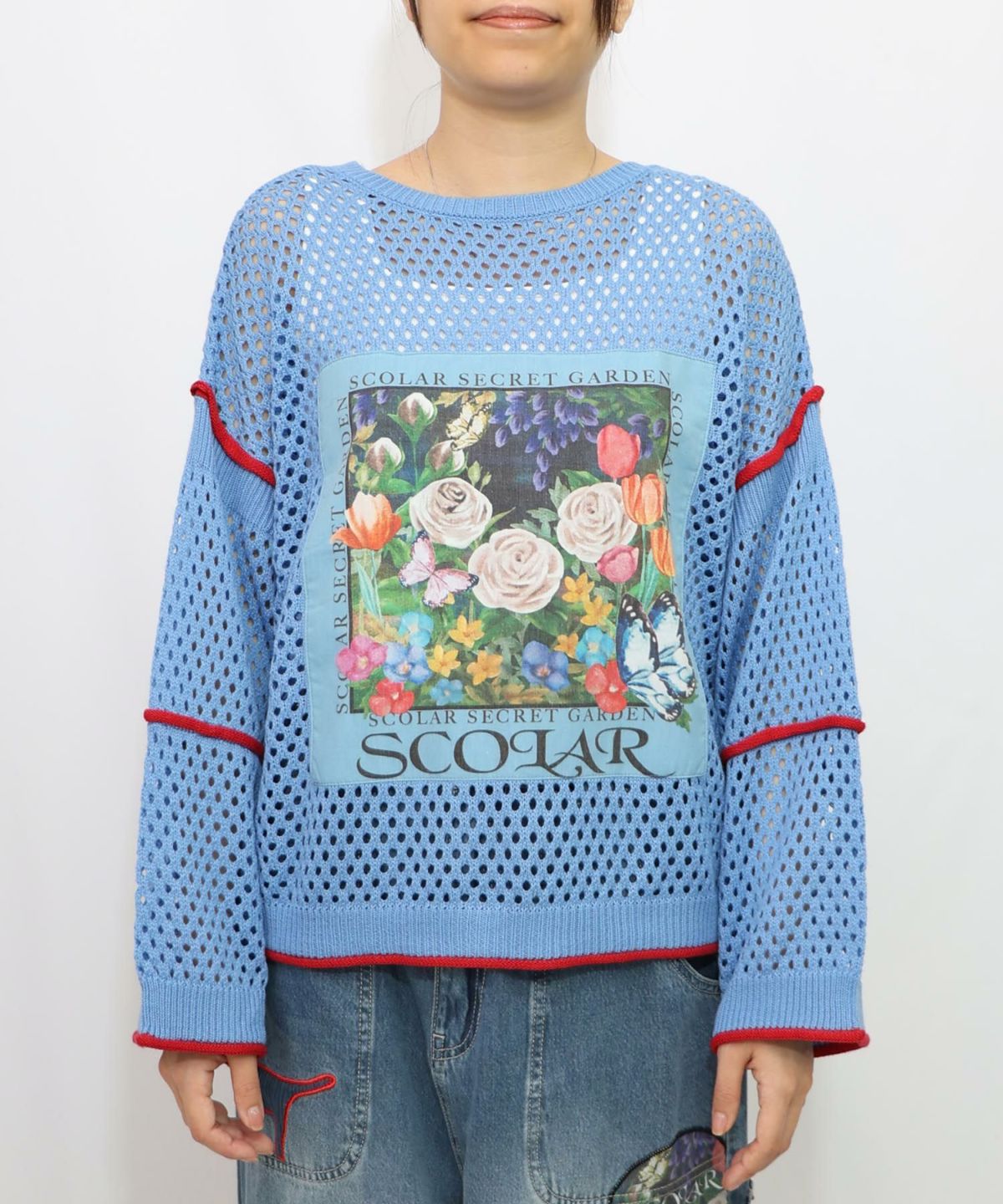 花アップリケ2WAYメッシュプルオーバー-19