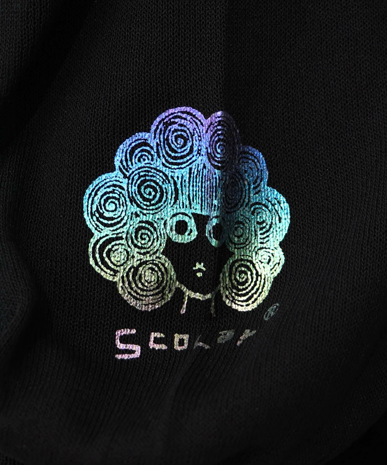 スカラー箔プリント 接触冷感ニットカーディガン-11