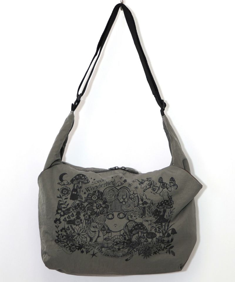 シワ加工スカラーちゃん柄ショルダーバッグ-4