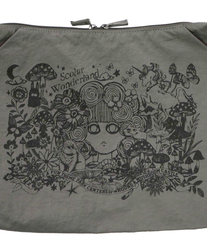 シワ加工スカラーちゃん柄ショルダーバッグ-5