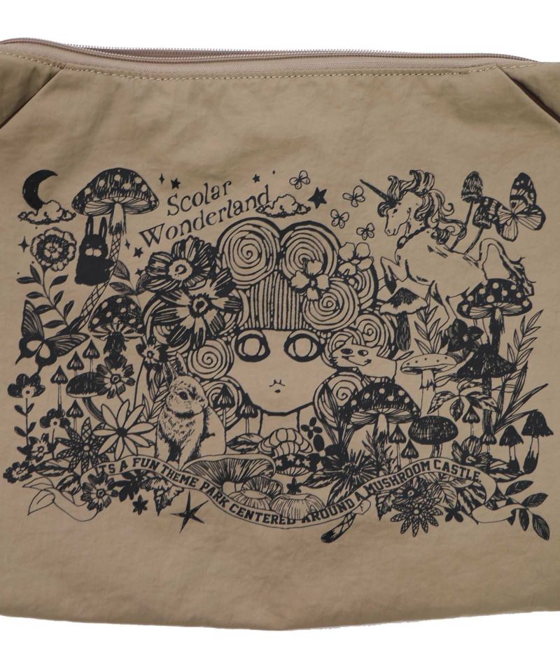 シワ加工スカラーちゃん柄ショルダーバッグ-9