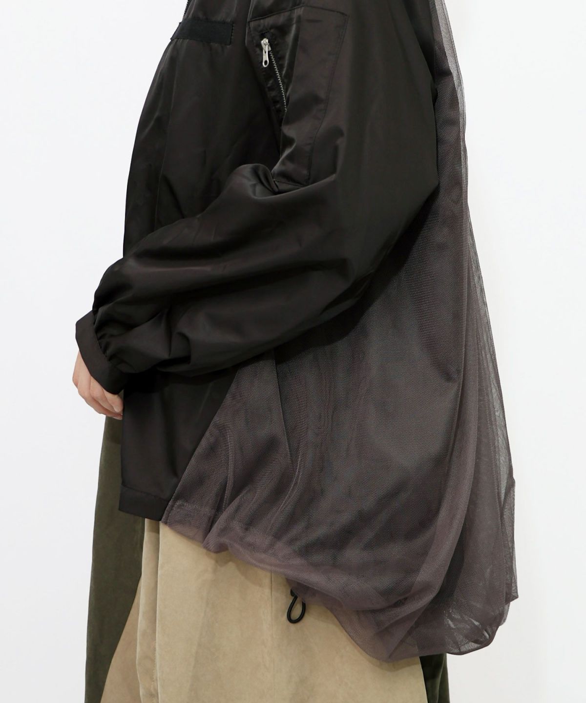 キツネと花刺繍 チュール重ねブルゾン-20