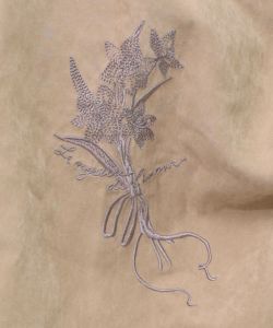 花刺繍バイカラー切替 ドロストスカート-15