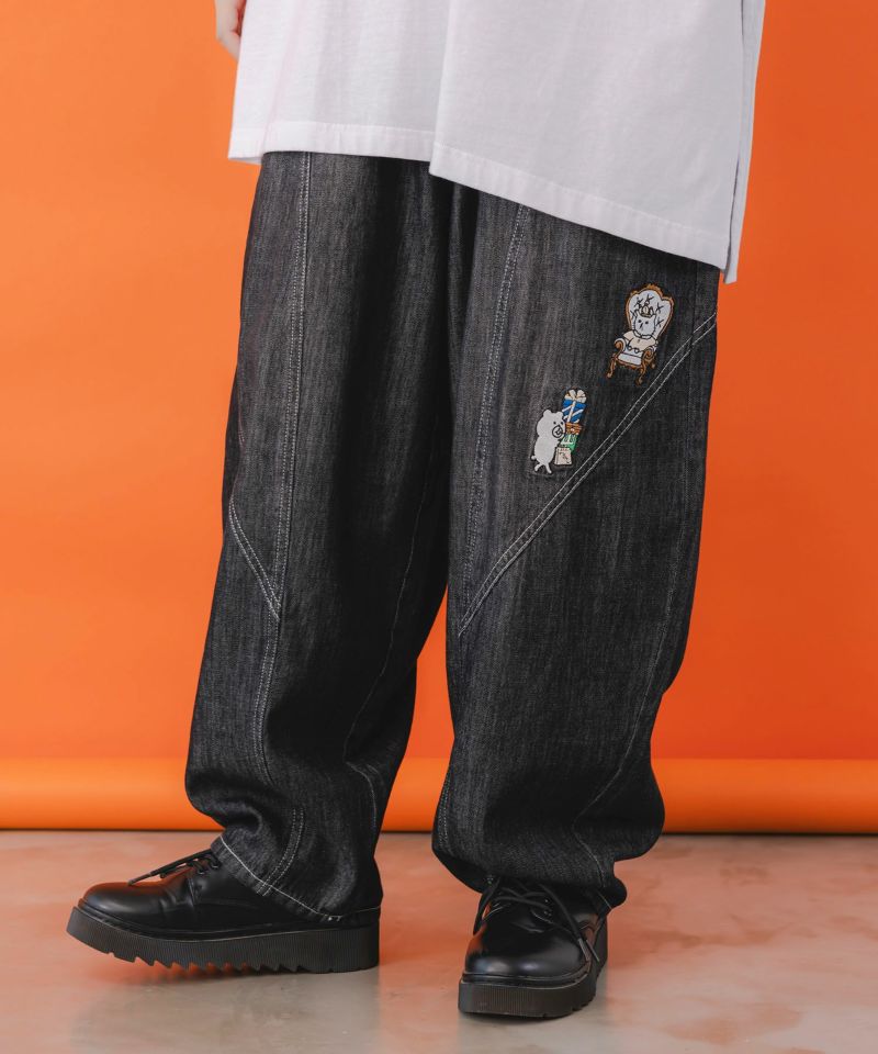 虚無ストアでお買い物 刺繍パンツ-1