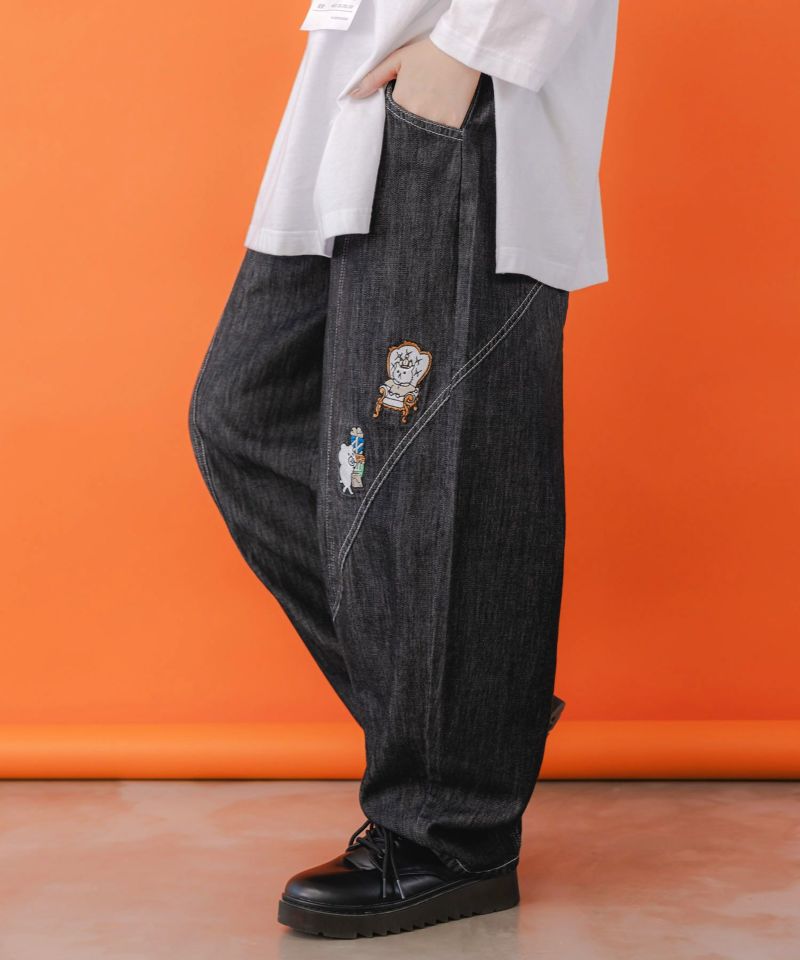 虚無ストアでお買い物 刺繍パンツ-4