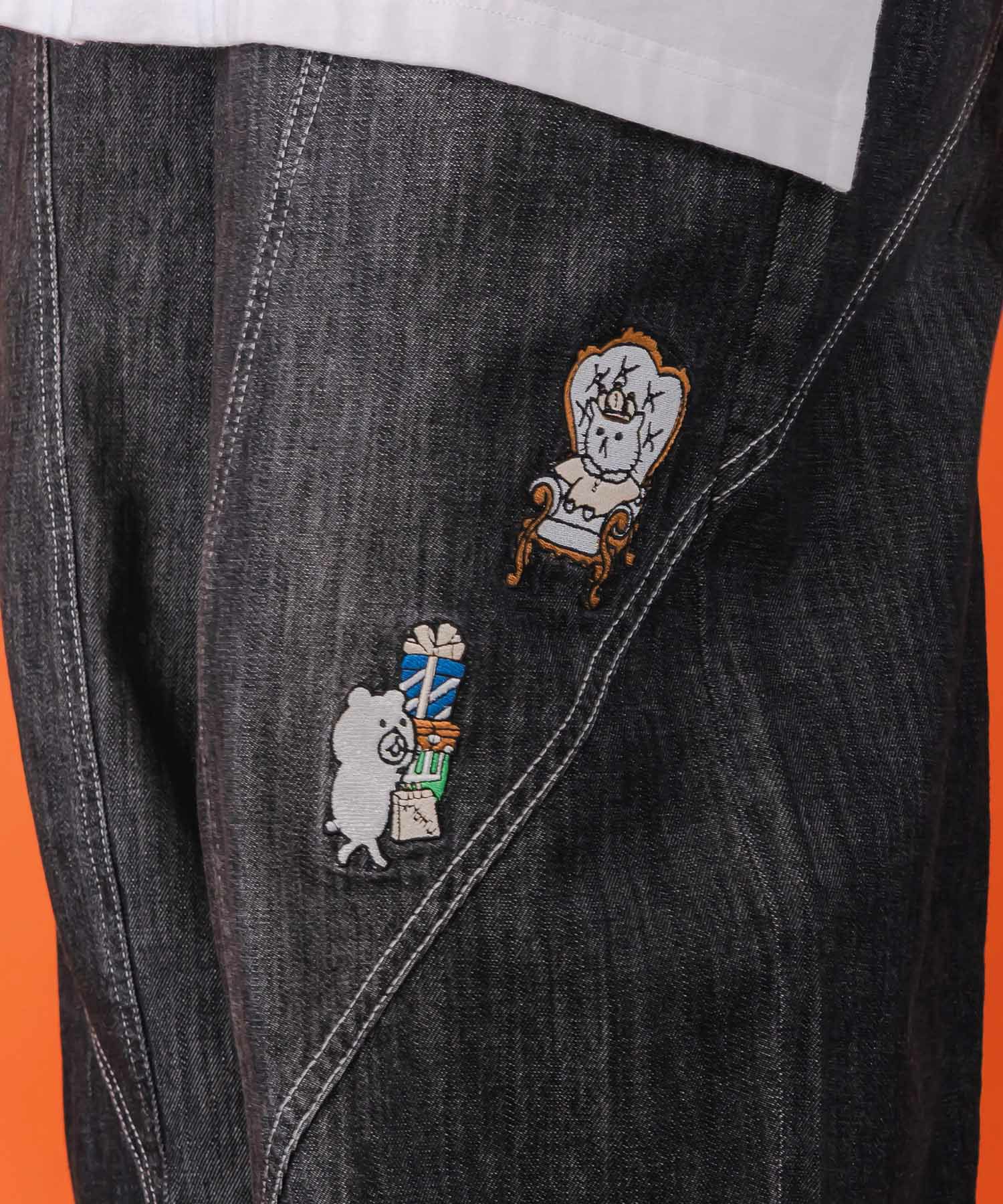 虚無ストアでお買い物 刺繍パンツ-7