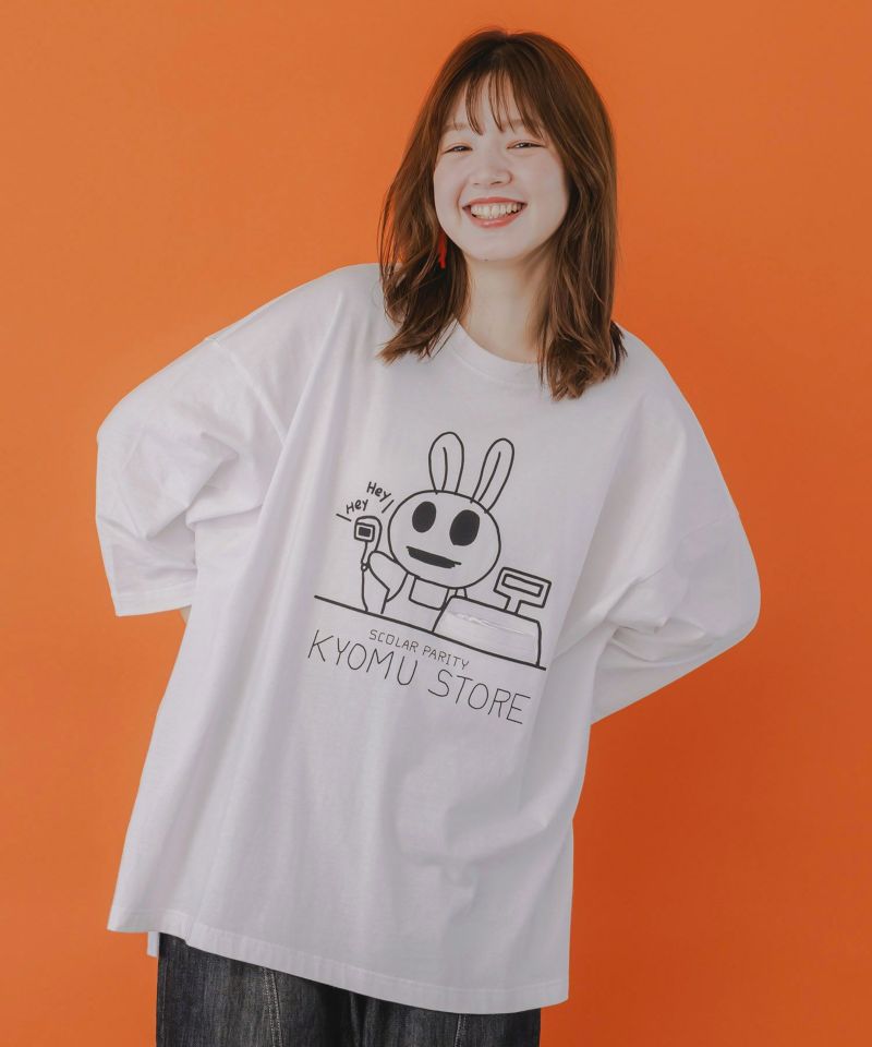虚無ストアでお買い物柄 Tシャツ-1
