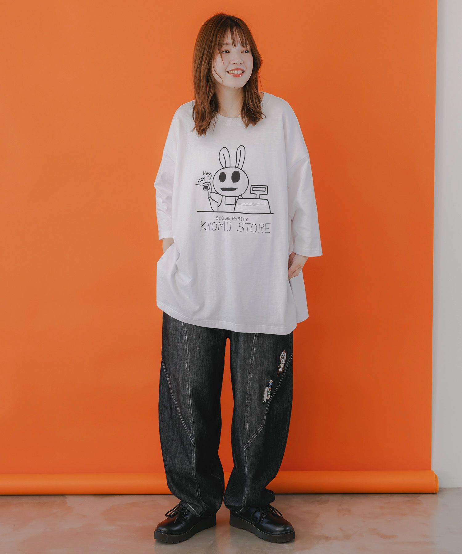 虚無ストアでお買い物柄 Tシャツ-2