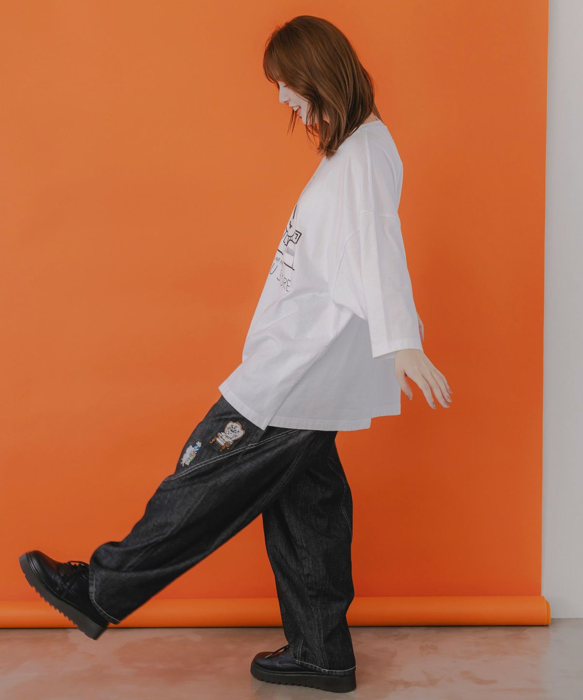 虚無ストアでお買い物柄 Tシャツ-4