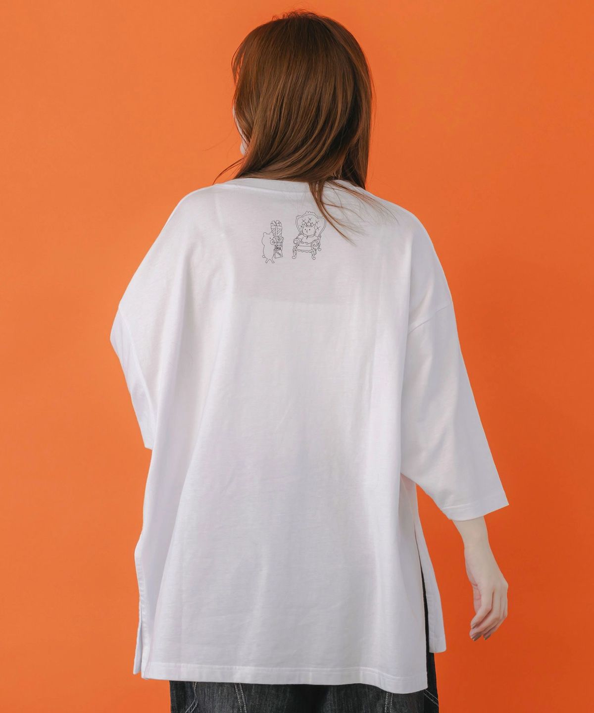 虚無ストアでお買い物柄 Tシャツ-5