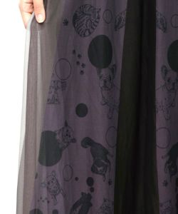 アニマル柄切替 マルチカラーチュールスカート-10