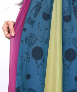 アニマル柄切替 マルチカラーチュールスカート-13