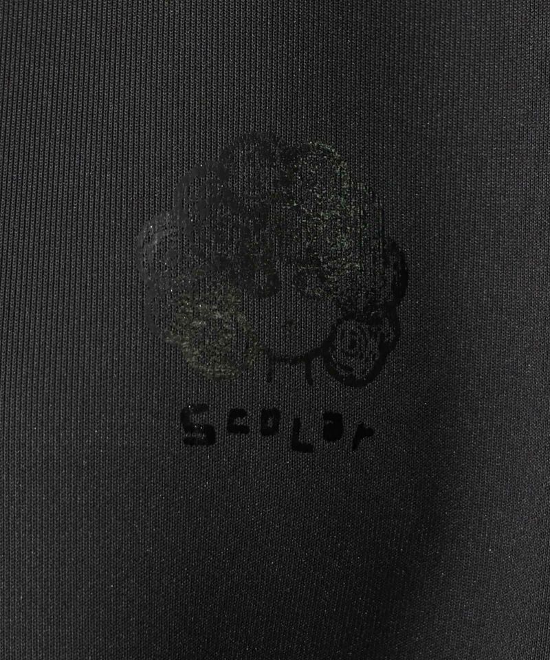 花柄に隠れ黒ネコ柄 ハーフジップジャージワンピース-21