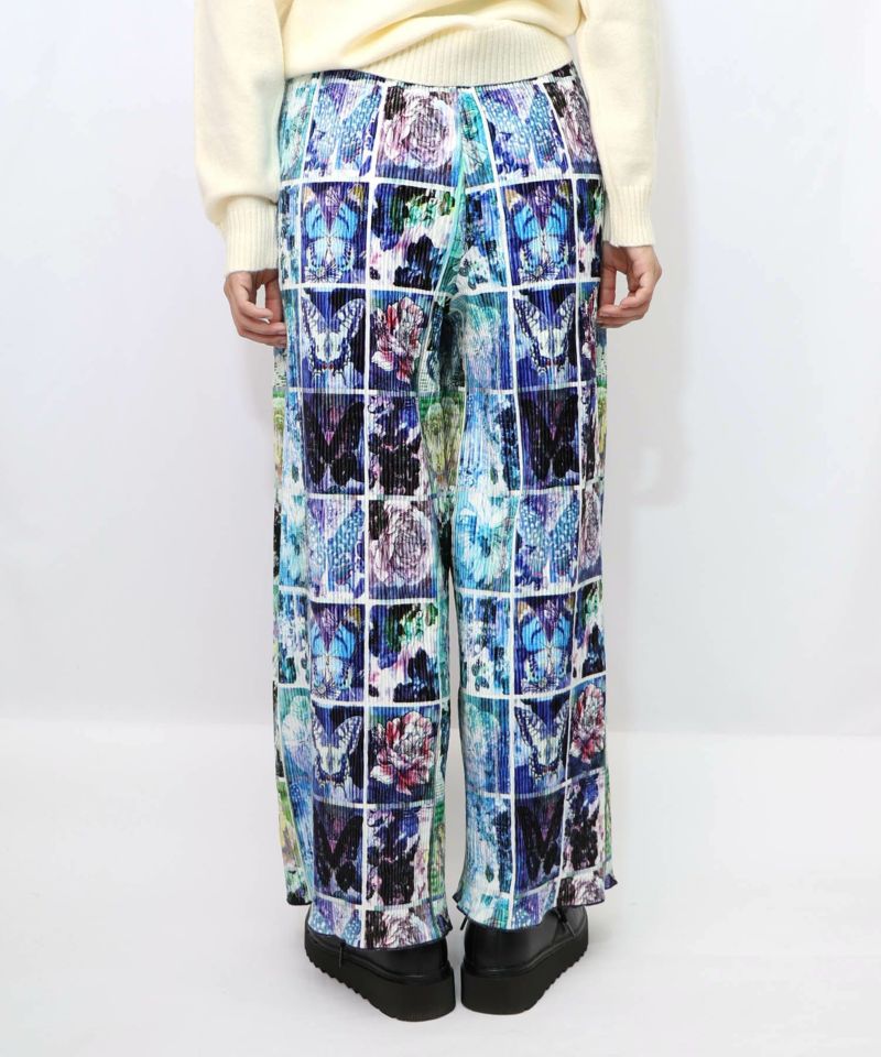 ネコパフェ・蝶柄 ベロアプリーツパンツ-18