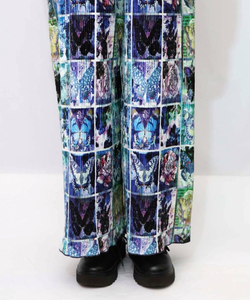 ネコパフェ・蝶柄 ベロアプリーツパンツ-21