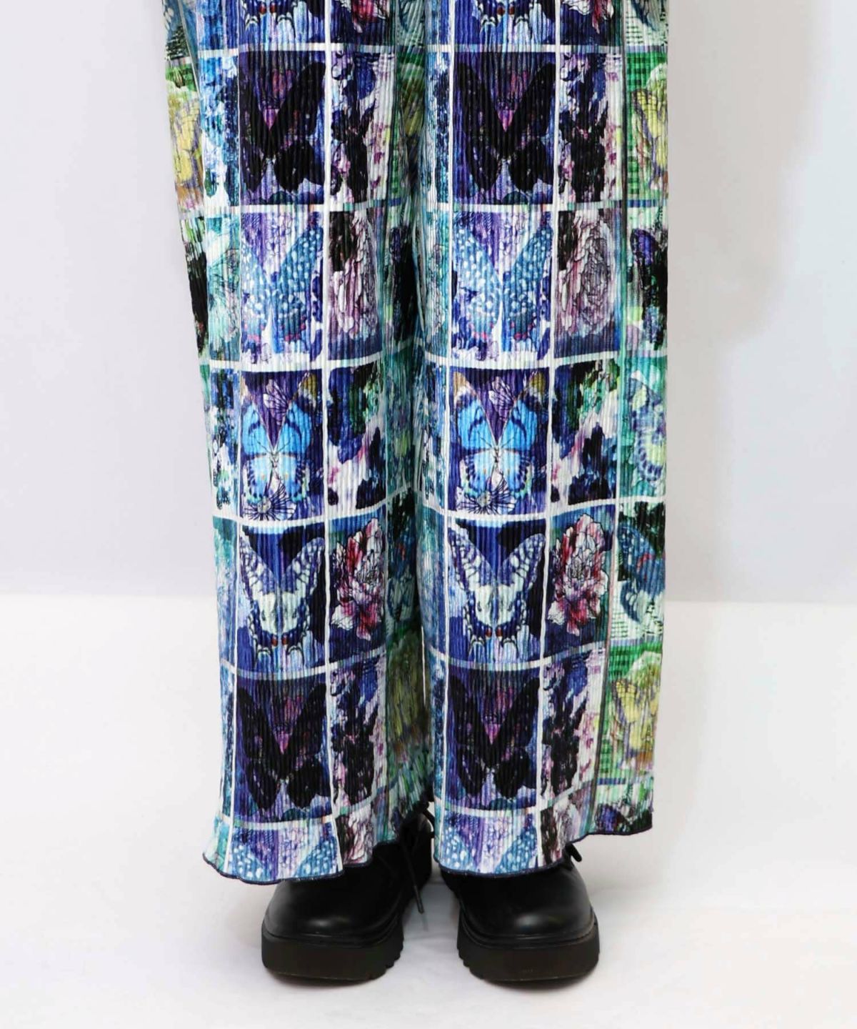 ネコパフェ・蝶柄 ベロアプリーツパンツ-21