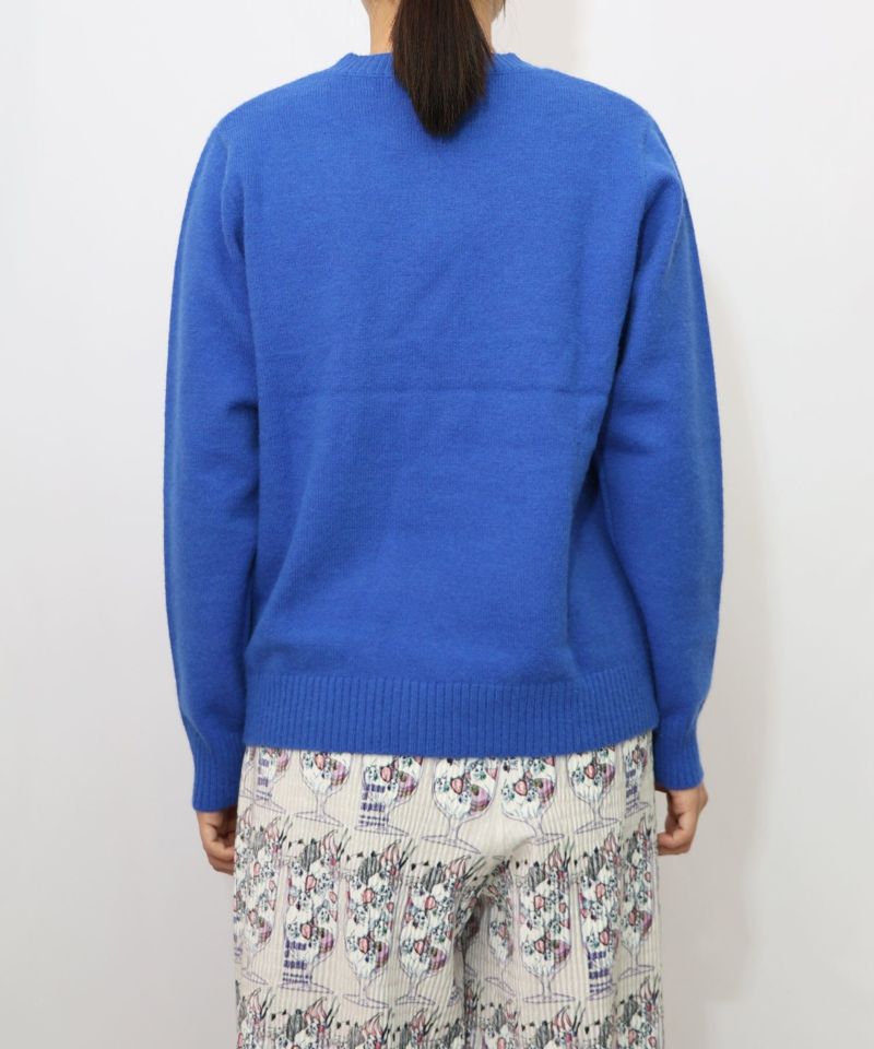 女の子とワンちゃん刺繍アップリケ ニットプルオーバー-19