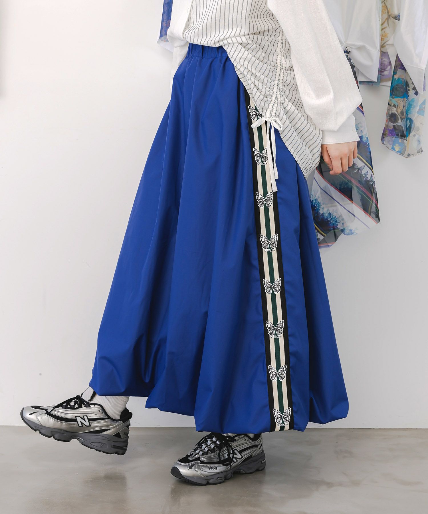 153636：蝶ラインテープバルーンスカートの通販-ScoLar 