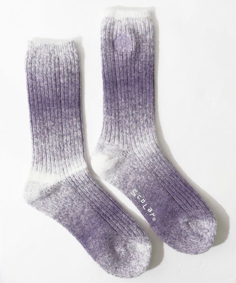 スカラーちゃんロゴ刺繍グラデーションソックス-12